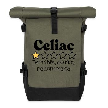 Celiac Disease Sarcastic Funny quote - Roll Top Backpack - olive/black - Front