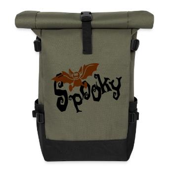 Halloween - Sac à dos roll top - olive/noir - Devant