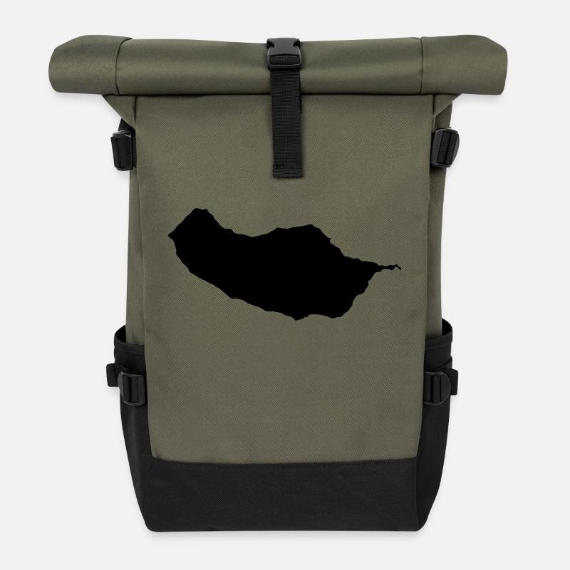 Madeira - Roll Top Backpack - olive/black