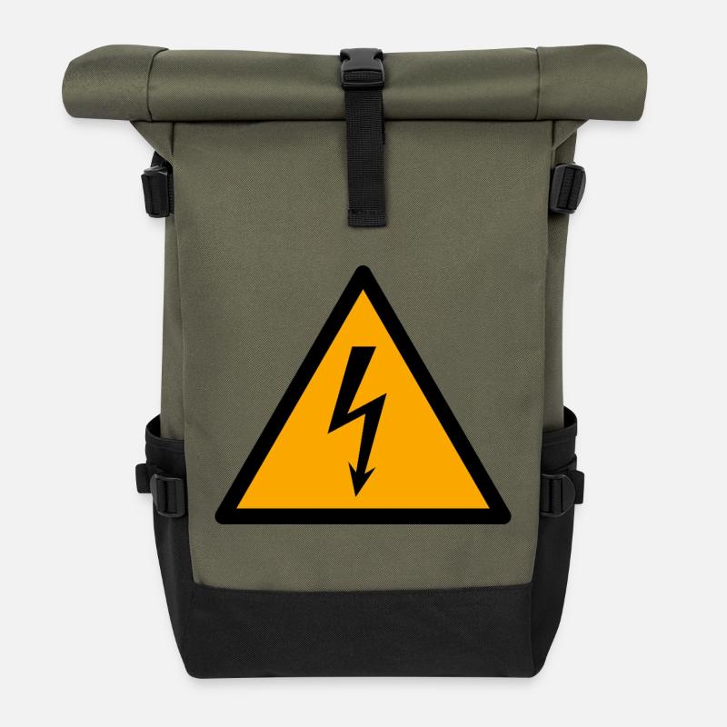 Unter Spannung - Rolltop Rucksack - Olive/Schwarz