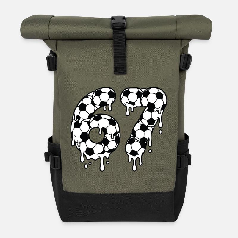 Tropping Soccer 67 Graffiti Six Seven - Rolltop Rucksack - Olive/Schwarz