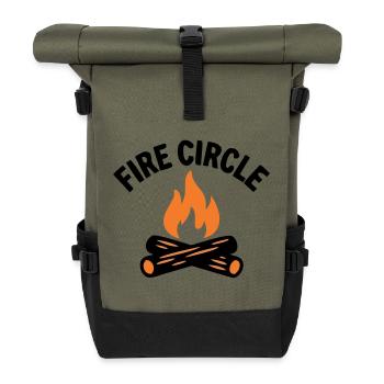Scout Boy Scout Camping au Feu de Camp - Sac à dos roll top - olive/noir - Devant