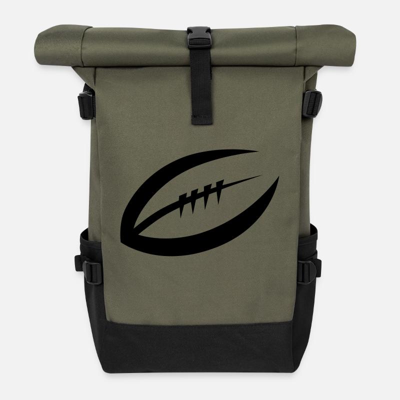 American Football - Rolltop Rucksack - Olive/Schwarz