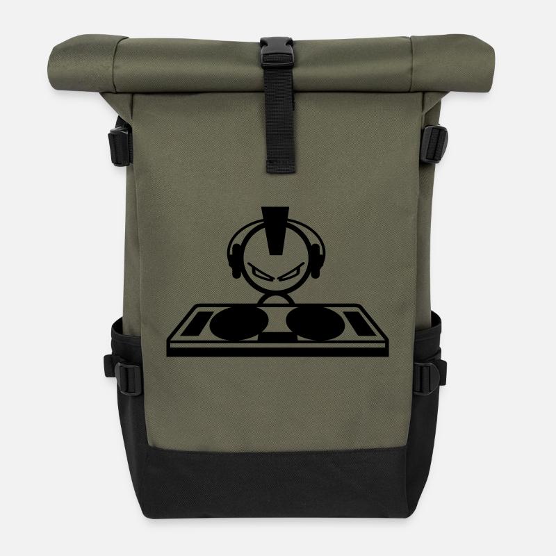 DJ - Sac à dos roll top - olive/noir