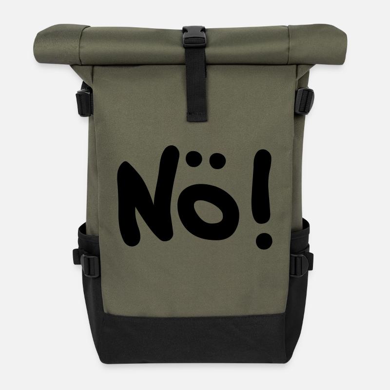 Nan! - Sac à dos roll top - olive/noir