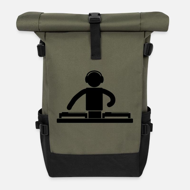 DJ - Sac à dos roll top - olive/noir