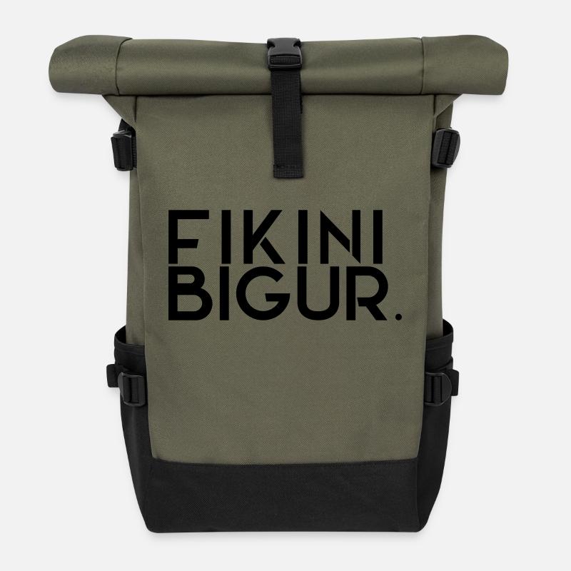 FIKINIBIGUR - Rolltop Rucksack - Olive/Schwarz