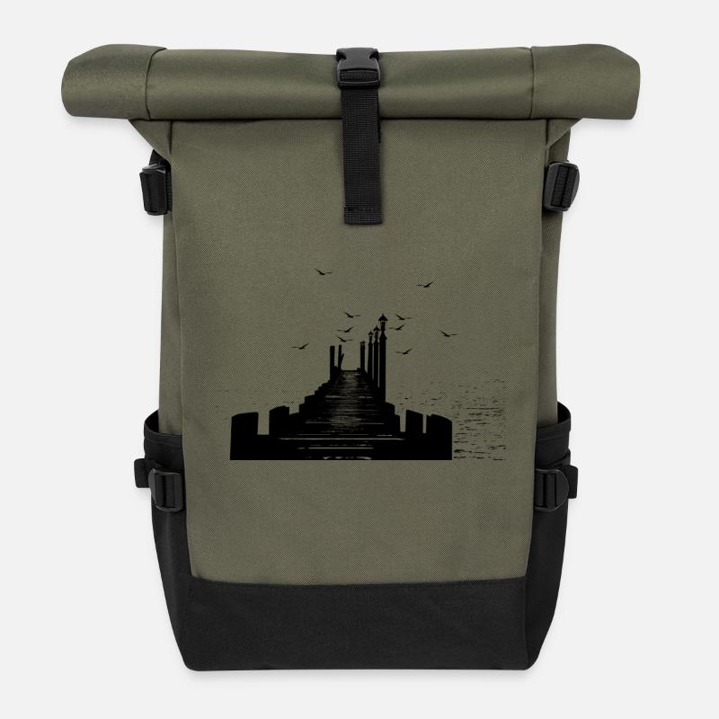 Meer - Rolltop Rucksack - Olive/Schwarz