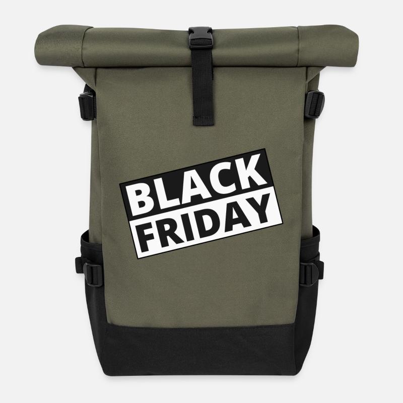 black friday - Rolltop Rucksack - Olive/Schwarz