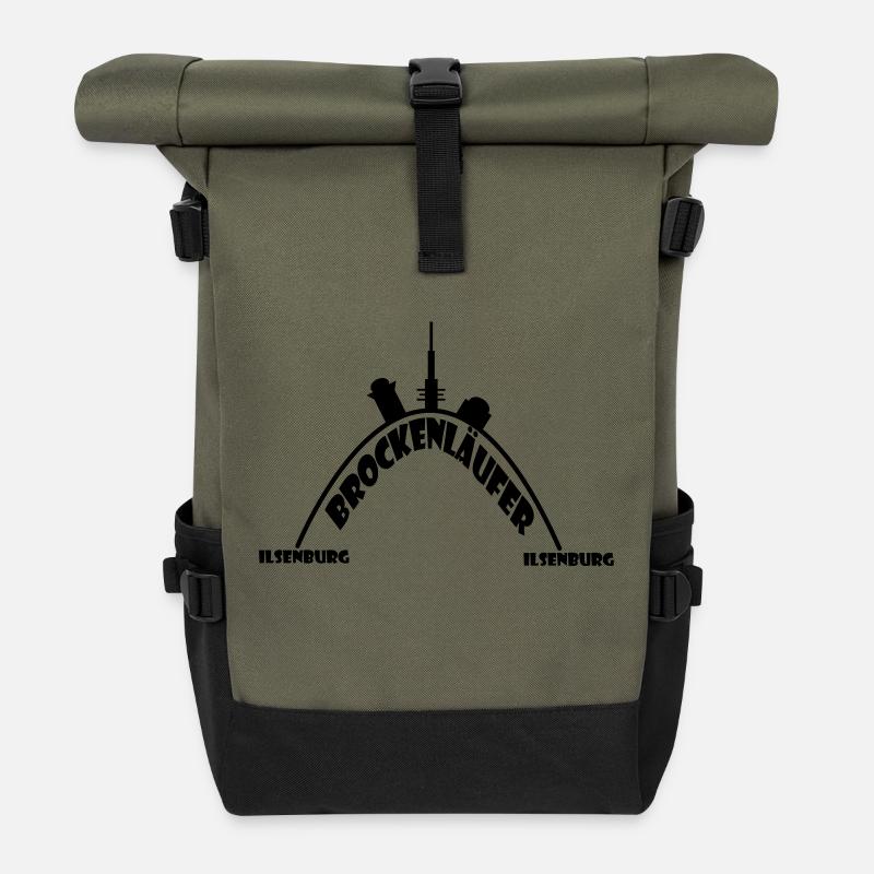 Brockenlauf Ilsenburg - Rolltop Rucksack - Olive/Schwarz