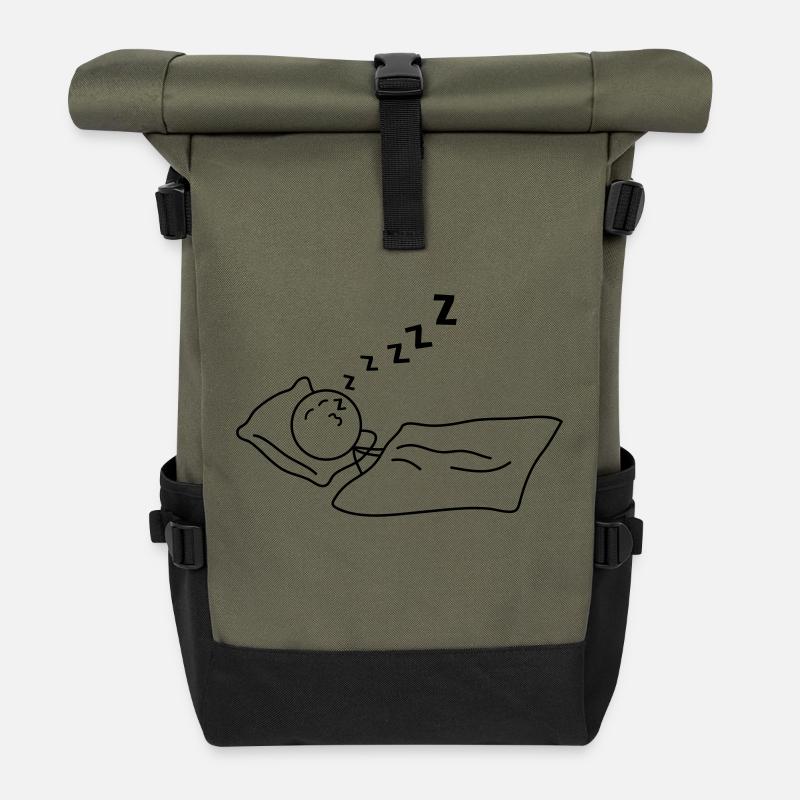 Sleeping - Rolltop Rucksack - Olive/Schwarz