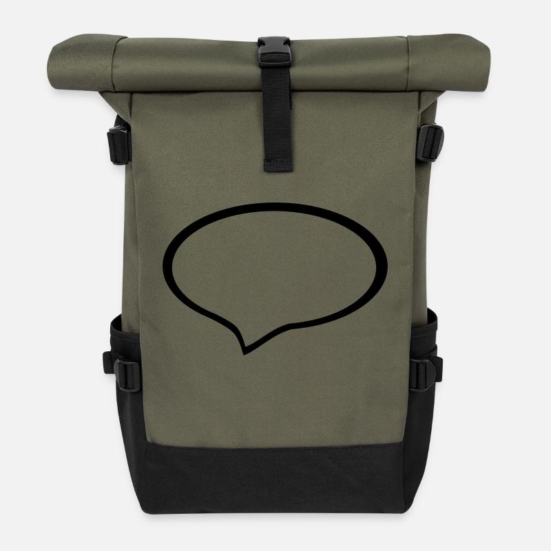 sprechblase - Rolltop Rucksack - Olive/Schwarz