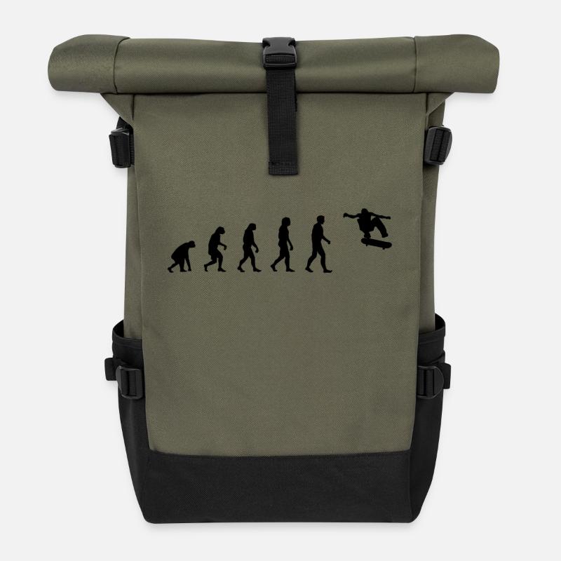 Evolution Skate - Sac à dos roll top - olive/noir