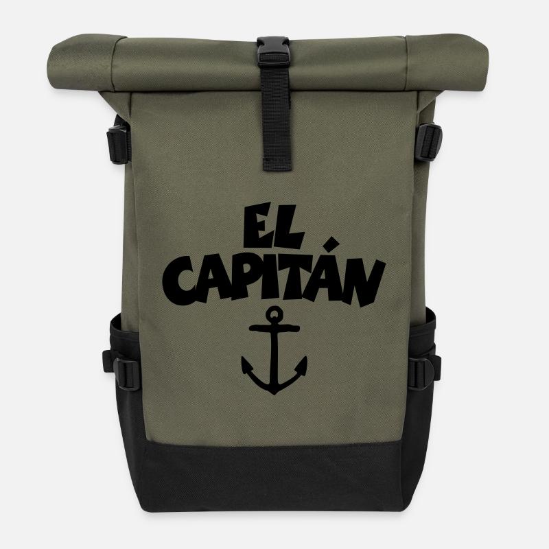 El Capitán ancre (FR) - Sac à dos roll top - olive/noir