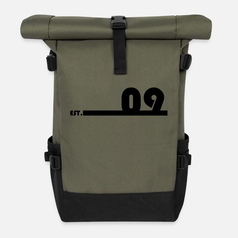 09_Black_Bauhaus93 - Rolltop Rucksack - Olive/Schwarz