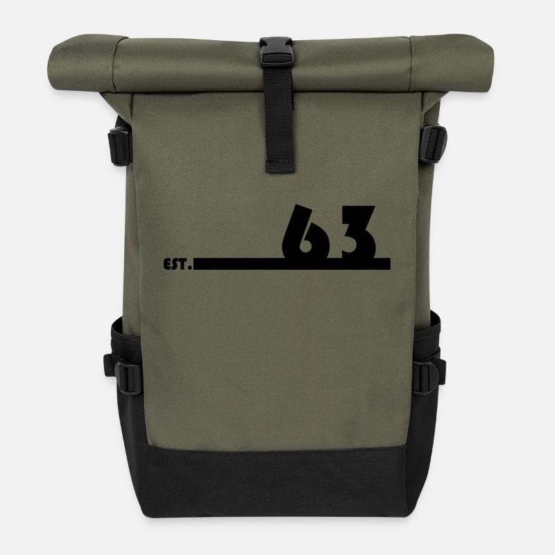 63_Black - Rolltop Rucksack - Olive/Schwarz