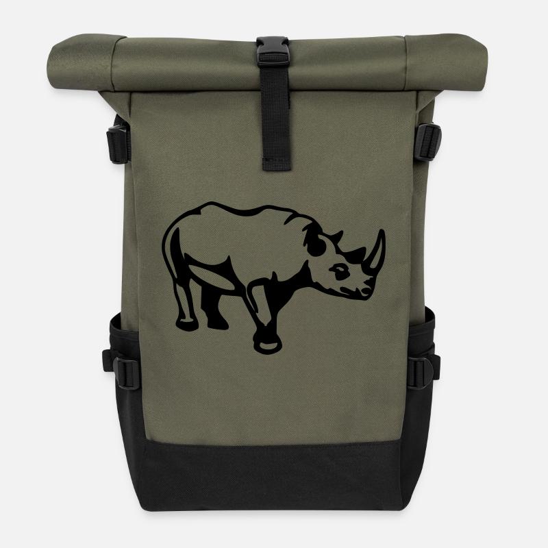 nashorn - Rolltop Rucksack - Olive/Schwarz