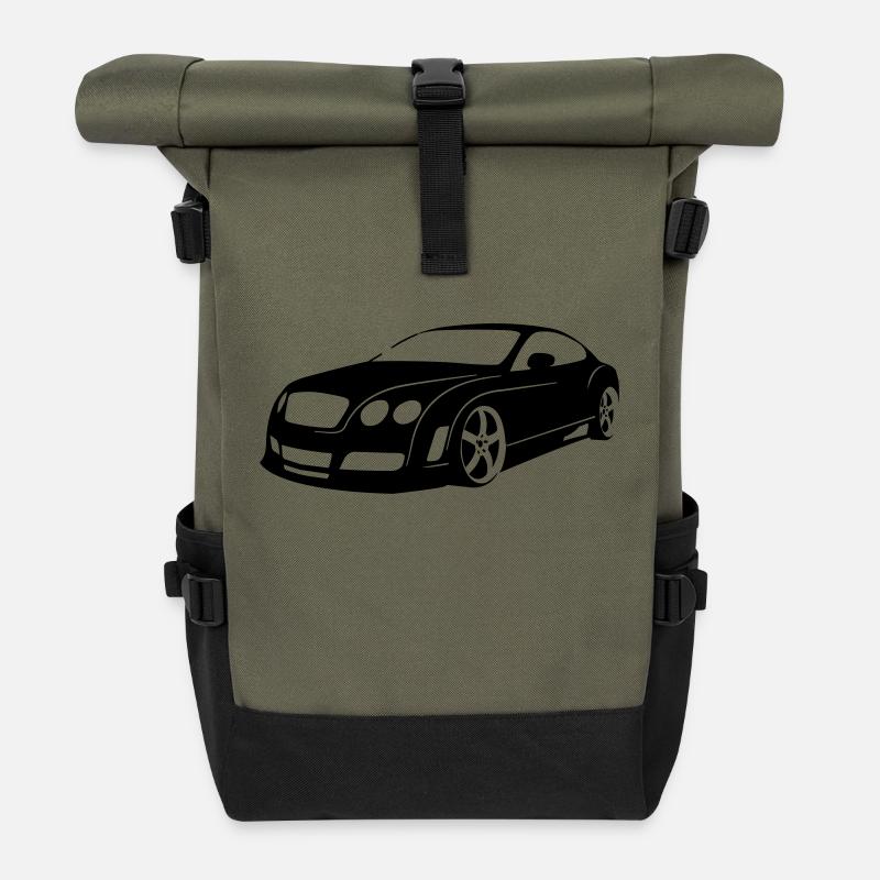 Bentley Continental GT - Rolltop Rucksack - Olive/Schwarz