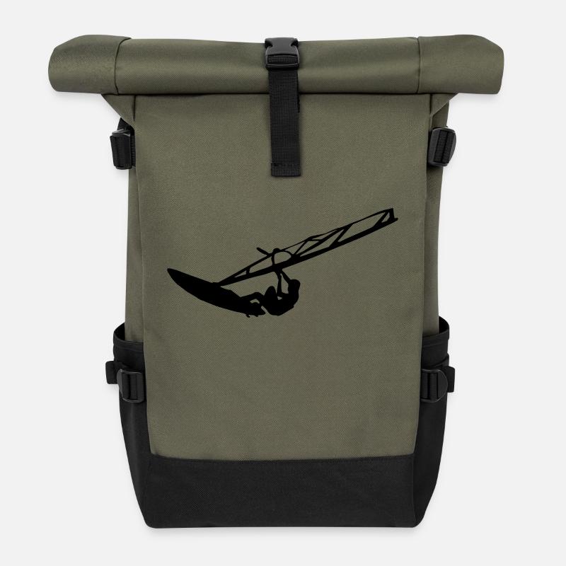 surfer - Rolltop Rucksack - Olive/Schwarz