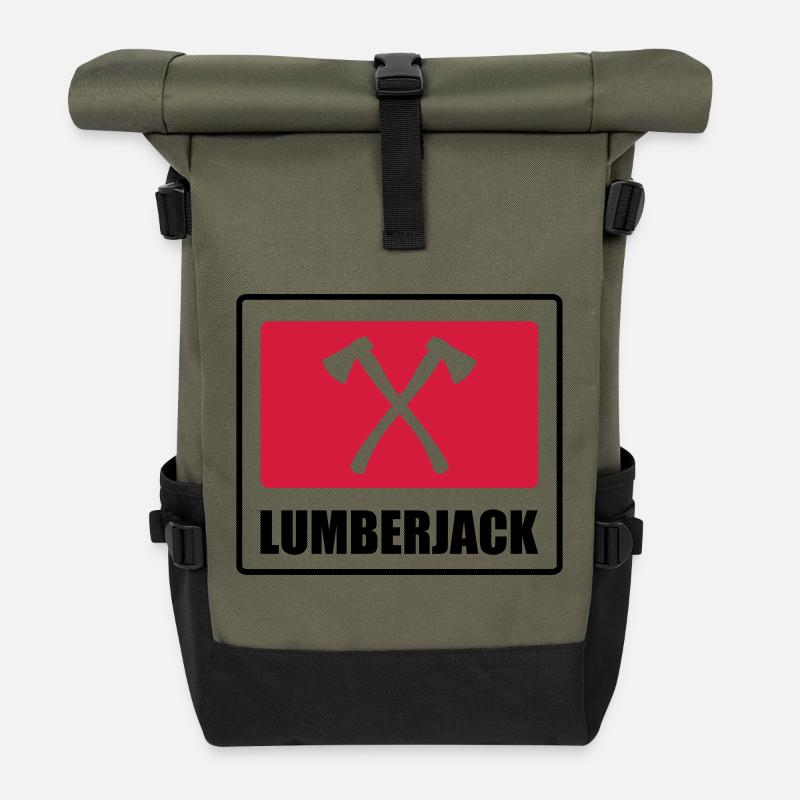 Lumberjack - Rolltop Rucksack - Olive/Schwarz