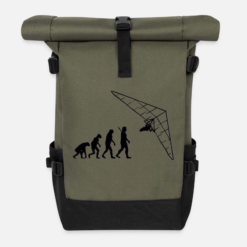 Drachenfliegen - Rolltop Rucksack - Olive/Schwarz