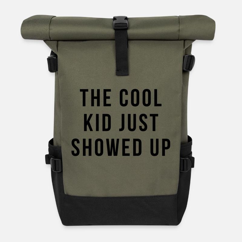 The cool kid just showed up - Roll Top Backpack - olive/black