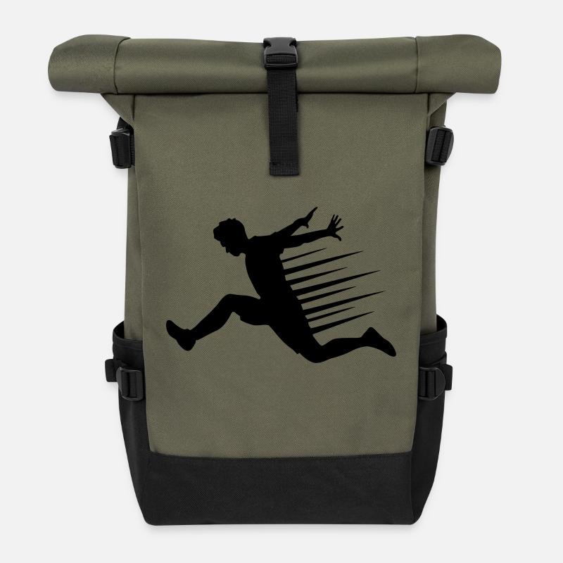 parkour - Rolltop Rucksack - Olive/Schwarz