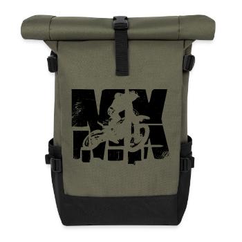 MX Motocross - Roll Top Backpack - olive/black - Front