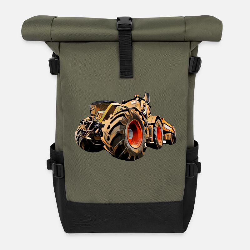 Traktor - Rolltop Rucksack - Olive/Schwarz