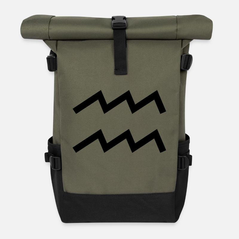 wassermann1 - Rolltop Rucksack - Olive/Schwarz