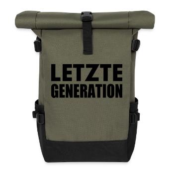 Letzte generation - Rolltop Rucksack - Olive/Schwarz - Vorne
