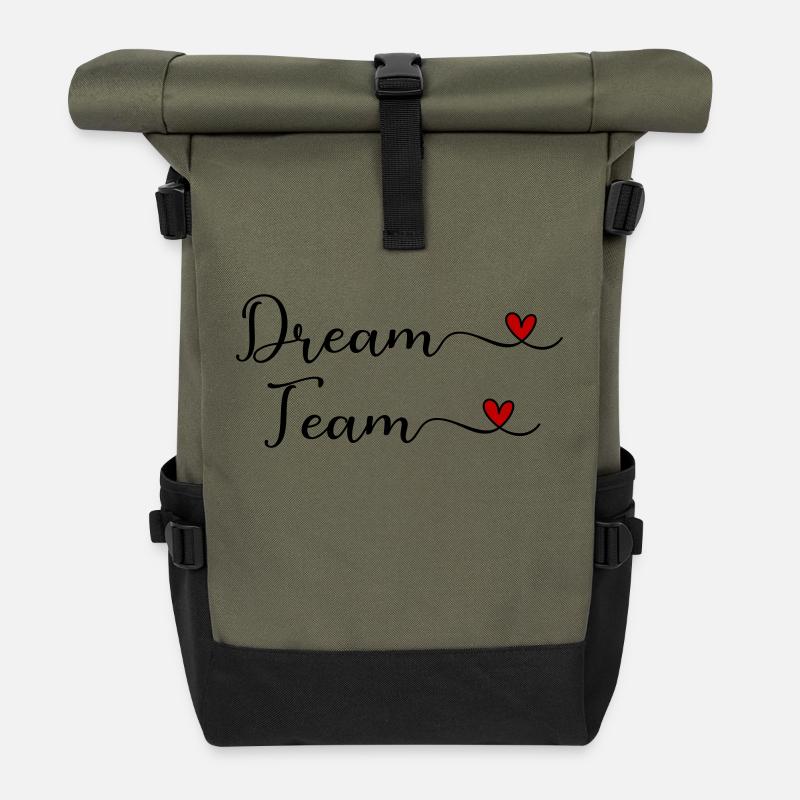 Dream Team - Rolltop Rucksack - Olive/Schwarz