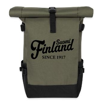 Finland - Suomi - Finnland - Roll Top Backpack - olive/black - Front