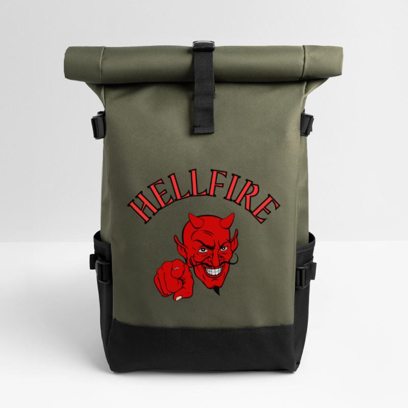 Devil, Satan, Devil, Hellfire Roll Top Backpack