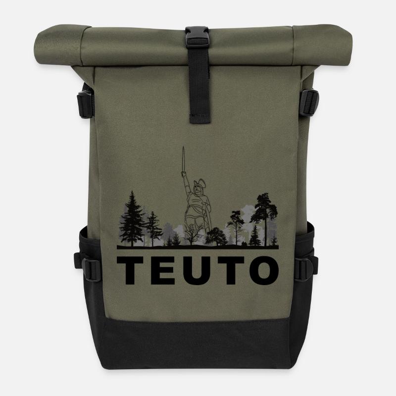 Teuto - Rolltop Rucksack - Olive/Schwarz