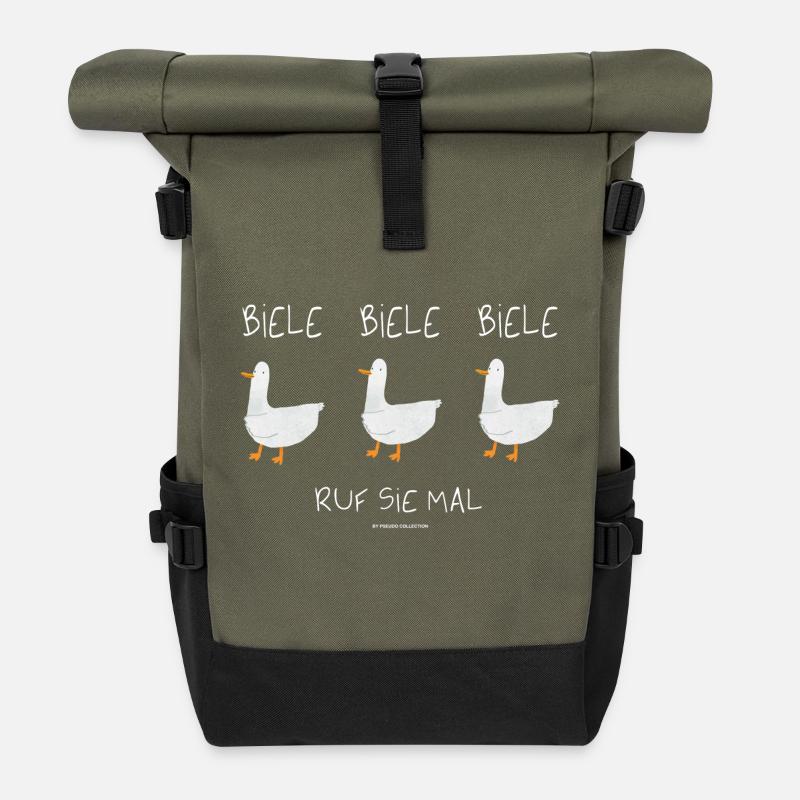 Biele Biele Biele Ruf sie mal - Rolltop Rucksack - Olive/Schwarz