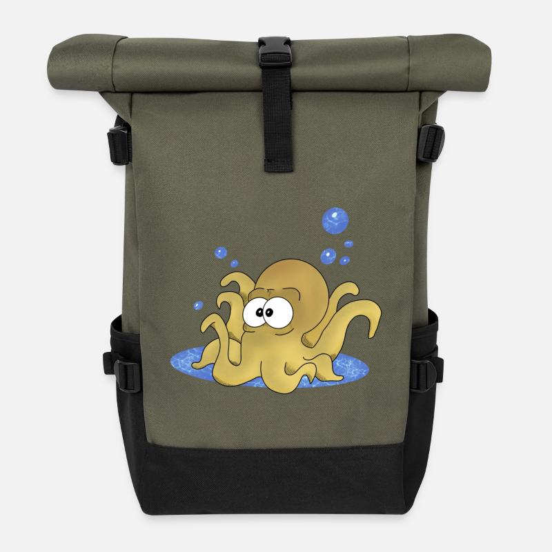 Octopus - Sac à dos roll top - olive/noir
