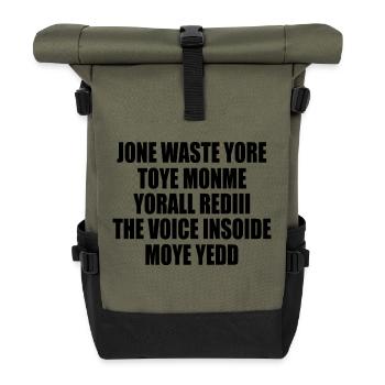jone waste yore toye monme yorall rediii - Roll Top Backpack - olive/black - Front