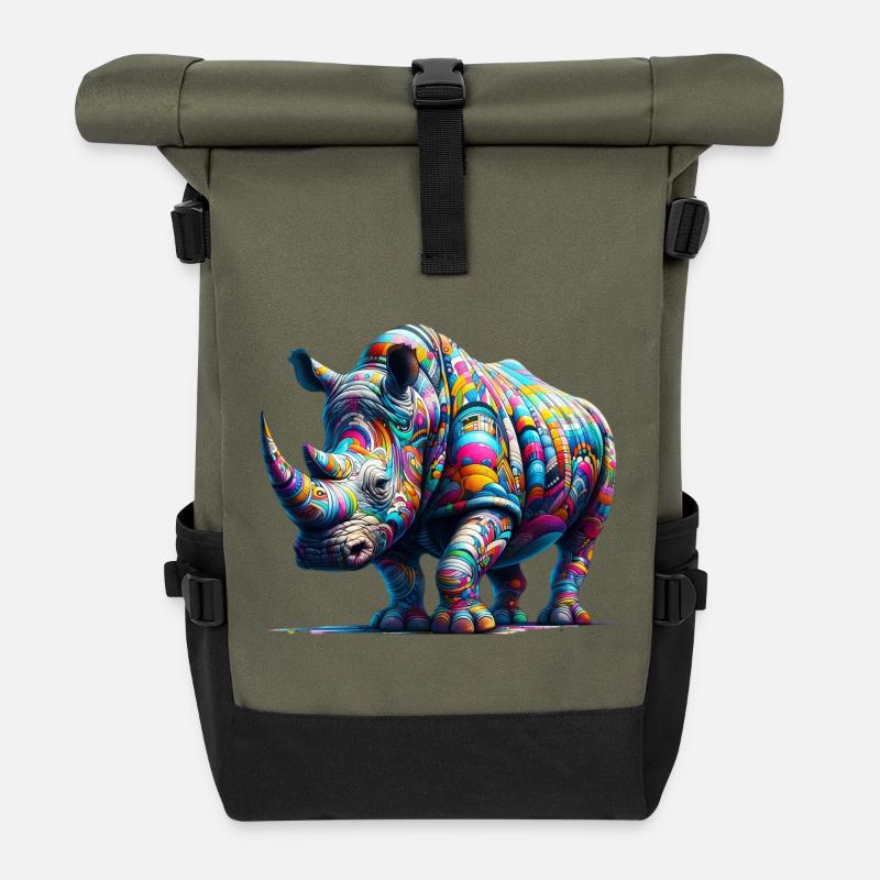 Nashorn - Rolltop Rucksack - Olive/Schwarz
