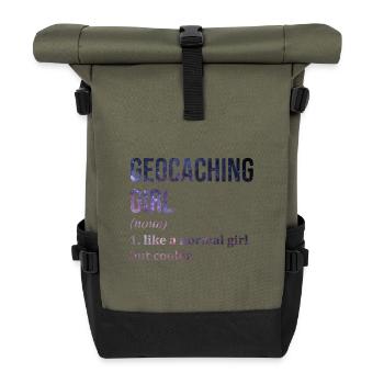Geocaching - Rolltop Rucksack - Olive/Schwarz - Vorne