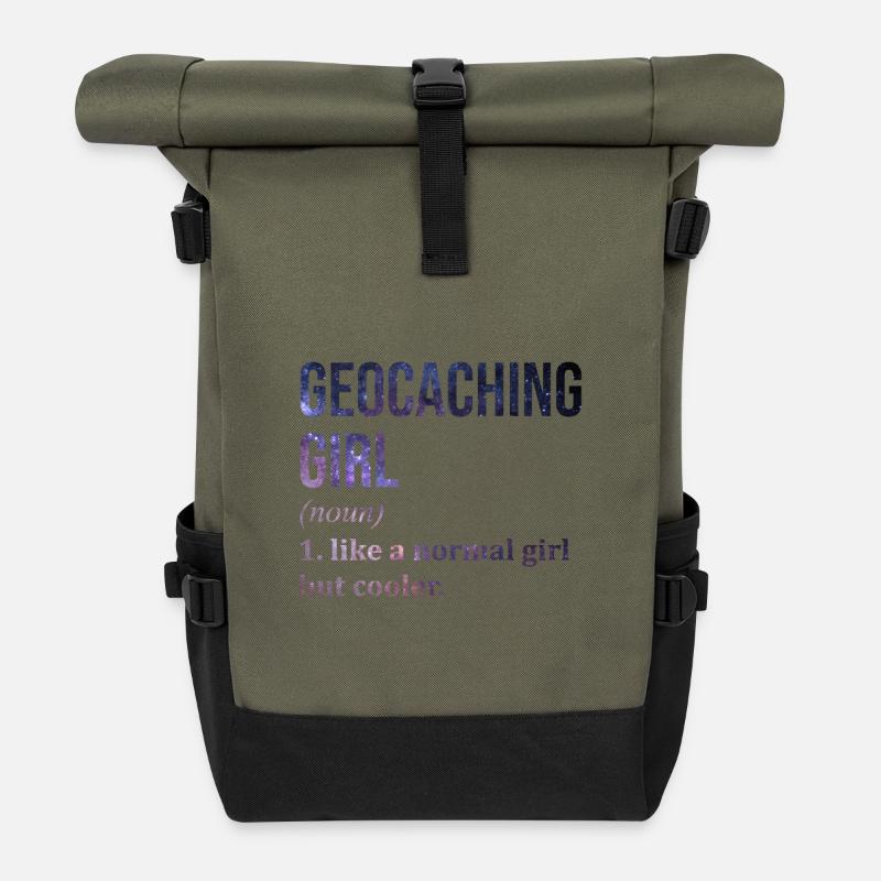 Geocaching - Rolltop Rucksack - Olive/Schwarz