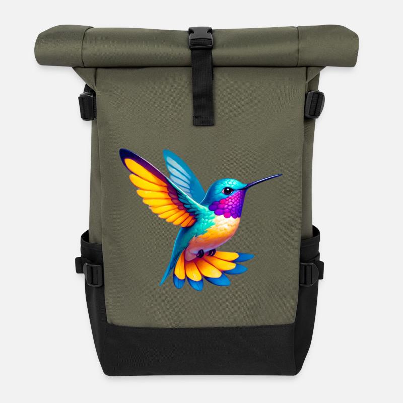 Kolibri - Rolltop Rucksack - Olive/Schwarz