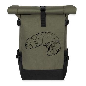 Tag des Croissants - Rolltop Rucksack - Olive/Schwarz - Vorne