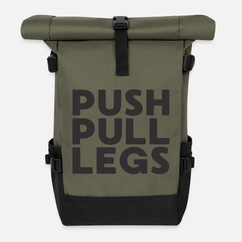 Push Pull Jambes Répéter Entraînementssplit - Sac à dos roll top - olive/noir