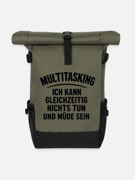 Multitasking - Rolltop Rucksack - Olive/Schwarz