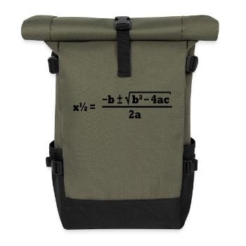 quadratic formula - Roll Top Backpack - olive/black - Front
