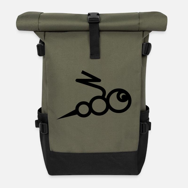 the bee - Biene - Liebling - Schatz - Roll Top Backpack - olive/black