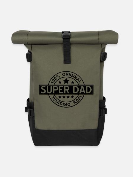 super dad - Rolltop Rucksack - Olive/Schwarz