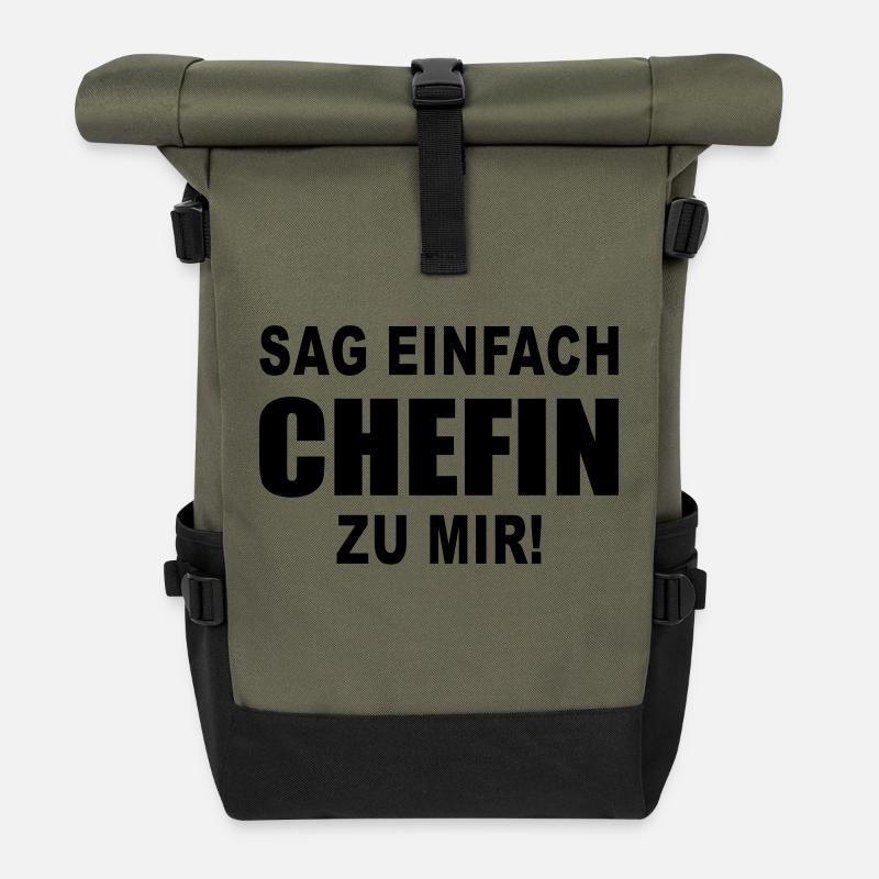 chefin - Rolltop Rucksack - Olive/Schwarz