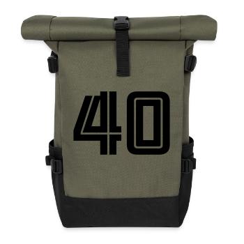 40 - Rolltop Rucksack - Olive/Schwarz - Vorne